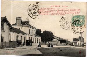 CPA FISMES La Gare La Ligne REIMS-Soissons fut inaugurée le 16 avril (245371)