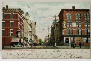 New Haven Connecticut Church Street 1906 Postcard F9