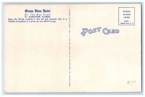 c1940's Ocean View Hotel & Restaurant Bay Front St. Augustine Florida Postcard