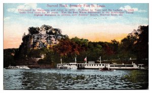 Antique Starved Rock, Formerly Fort St. Louis, Starved Rock, IL Postcard