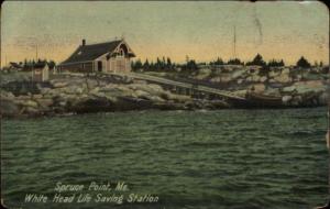 Spruce Point ME White Head Life Saving Station c1910 Postcard #2