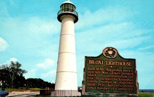 Mississippi Biloxi Historic Old Lighthouse 1972