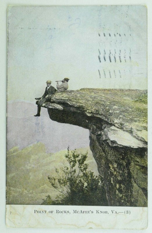 C.1905-10 Point of Rocks, McAfee's Knob, VA. Vintage Postcard P69