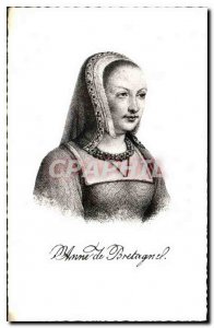 Postcard Old Duchess Anne of Brittany Charles XII Epusa Langeais and Louis XII