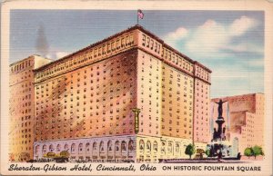 Sheraton-Gibson Hotel Cincinnati Ohio Postcard PC434