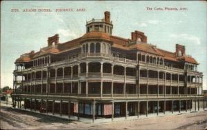 Phoenix AZ Adams Hotel 1908 Used Postcard