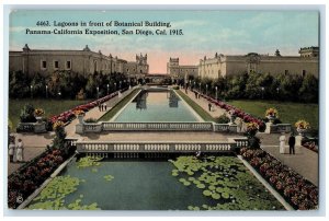 c1950's Lagoons In Front In Botanical Building San Diego California CA Postcard