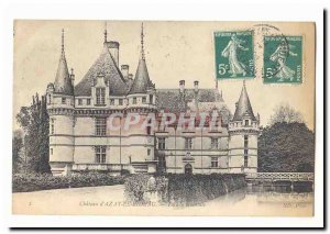 Azay le Rideau Old Postcard The Eastern Facade castle