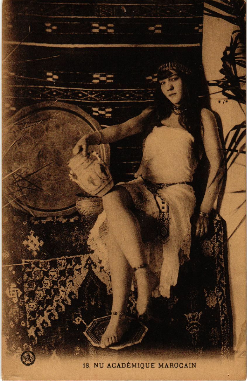 Pc Cpa Ethnic Nude Female Nu Académique Marocain Vintage Postcard B10176 Topics Risque 