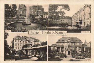 Teplice-Šanov Bohemia Spa Town Multi-View Postcard 1918 Praha Postmark