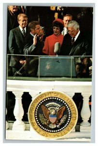 Vintage 1977 Postcard Walter Mondale Takes Oath as Vice President of the US