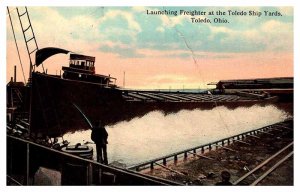 Postcard BOAT SCENE Toledo Ohio OH AR7767