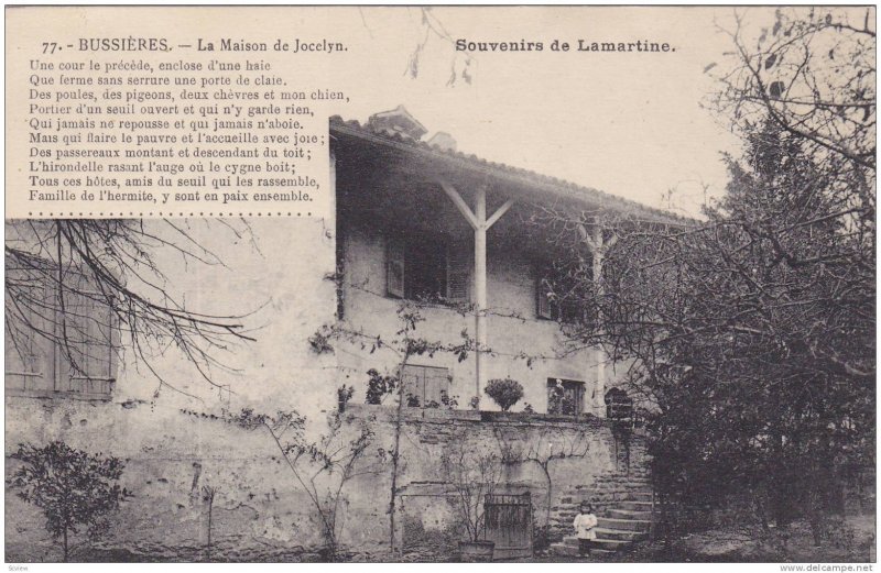 BUSSIERES, Saône-et-Loire, France 1910s; La Maison de Jocelyn