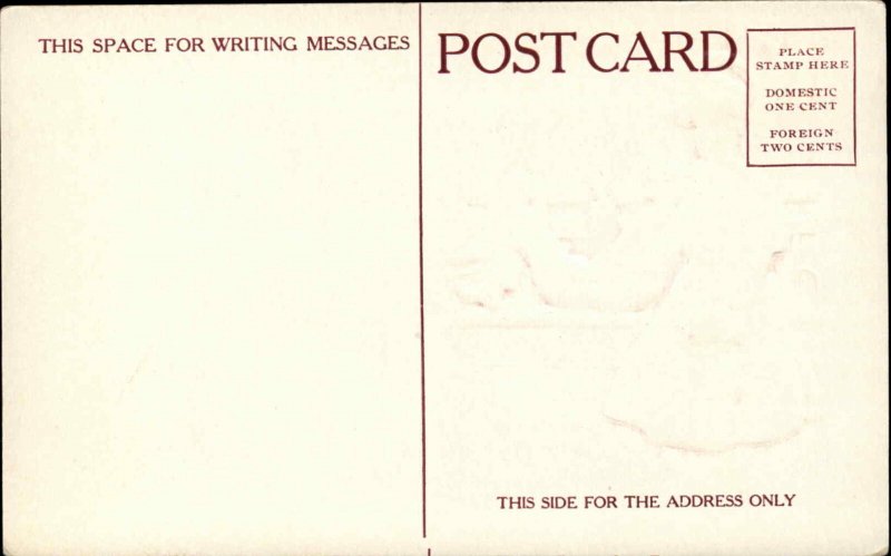 Unsigned Walter Wellman? Comic c1905 Postcard - Johnny on the Spot Smoking 