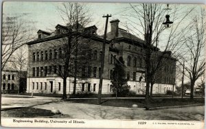 Engineering Building University of Illinois Champaign c1909 Vintage Postcard R06