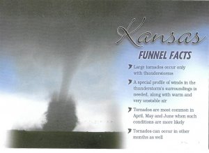 Kansas Tornado Funnel Cloud Facts 4 by 6