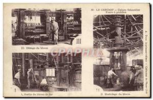 Old Postcard Le Creusot Factories Schneider has puddling furnaces EBllom