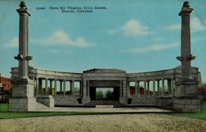 Open Air Theatre, Civic Center, Denver, Colorado Postcard P58 