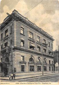 Charleroi Pennsylvania view of Charleroi Savings & Trust Co antique pc (Y7566)