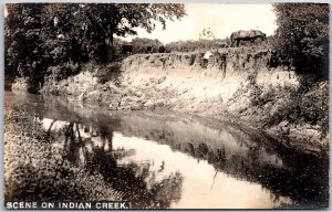 Scene On Indian Creek Miami Florida FL Forest Trees RPPC Real Photo Postcard