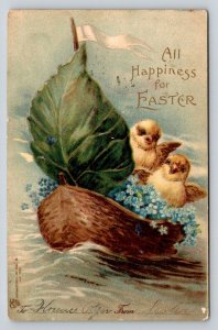 1906  All Happiness for Easter    Schenectady  New York  Postcard
