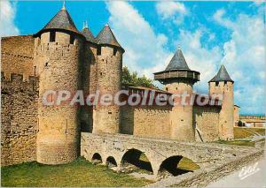 Postcard Modern Cite Carcassonne (Aude) The entrance of the castle Comtal