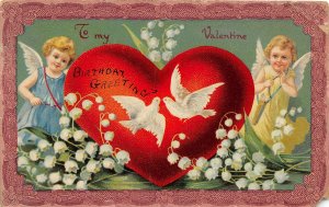 J20/ Valentine's Day Love Holiday Postcard c1910 Art Beautiful 49