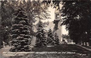 C50/ Cambridge Wisconsin RPPC Postcard 1941 Oldest Scandinavian Methodist Church