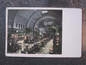 MILWAUKEE WI SCHLITZ PALM GARDEN INTERIOR c1910 PC