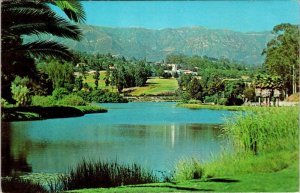 CA, Santa Barbara  ANDRE CLARK BIRD REFUGE & Montecito Country Club  Postcard