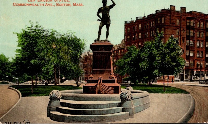 Massachusetts Boston Leif Erickson Statue Commonwealth Avenue