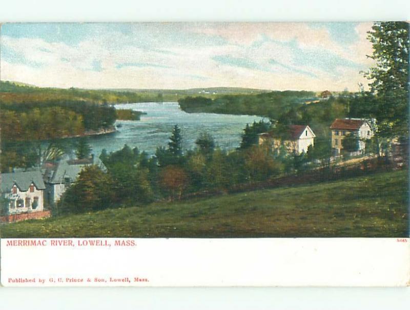 Unused Pre-1907 HOMES BY MERRIMAC RIVER Lowell Massachusetts MA Q1293