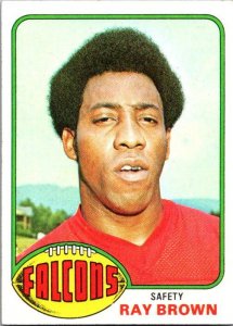 1976 Topps Football Card Ray Brown Atlanta Falcons sk4593