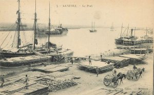 Postcard Morocco Kenitra Lumber docks North 23-4704