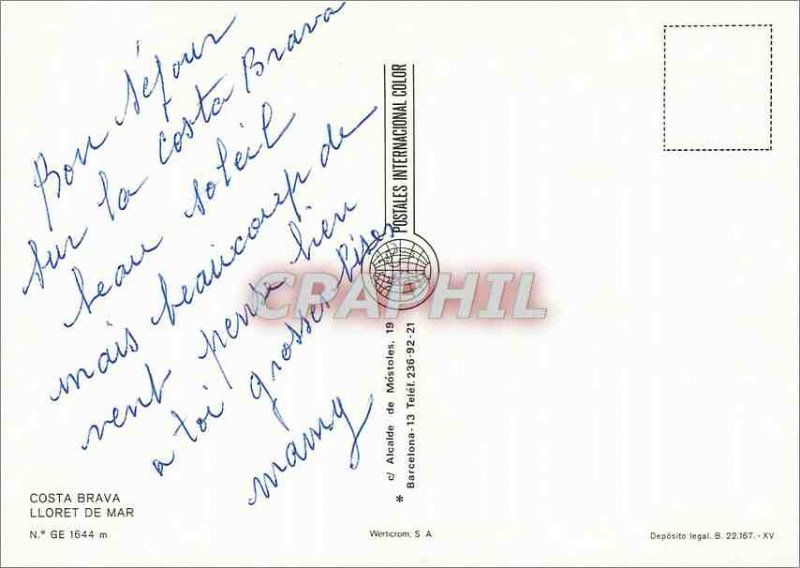 Postcard Modern Lloret de Mar, Costa Brava