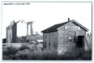 c1980 MILW Depot Luton Iowa IA Railroad Train Depot Station RPPC Photo Postcard