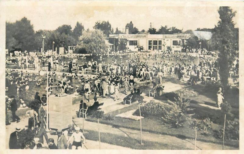 Hungary Hajduszoboszlo 1942 crowded swimming pool