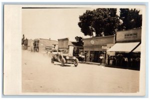 c1910's Main Street Race Car Second Hand Store Car RPPC Photo Antique Postcard 