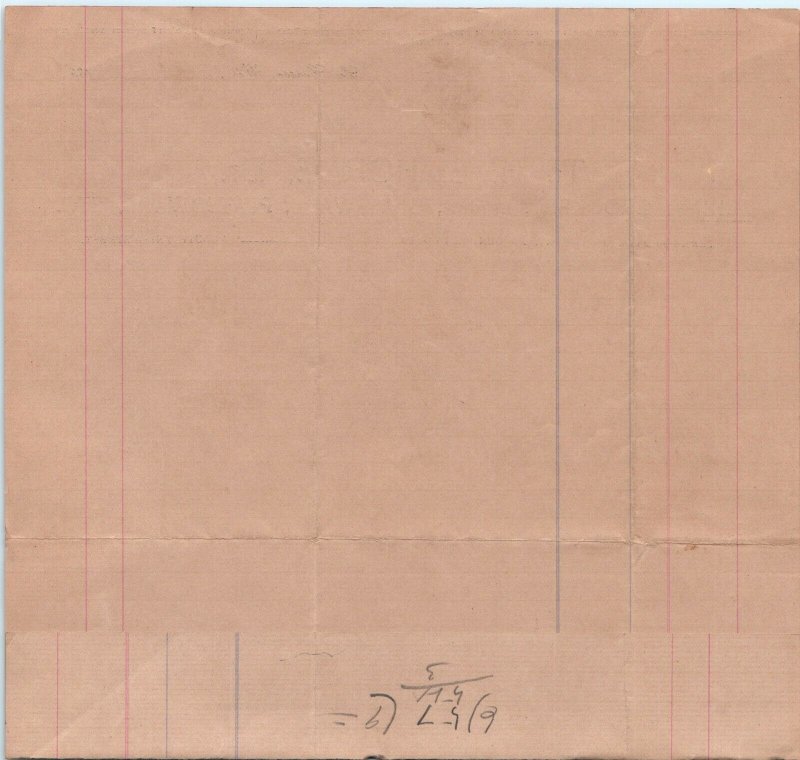 1896 La Crosse, Wis Store Letterhead Dr. H.E Horne China Lamps Receipt Bee MN R1