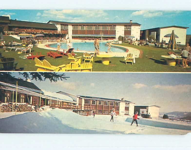 Chipped - Pre-1980 MONT GABRIEL LODGE MOTEL Mont Gabriel Quebec QC o0305