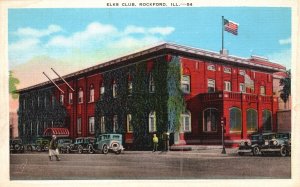 1945 Eks Club Rockford In Prospect View Bldg. Landmark Illinois Posted Postcard