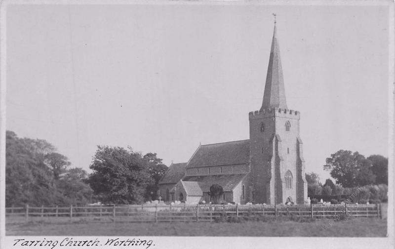RPPC, West Sussex, England UK  TARRING CHURCH~St Andrews WORTHING Photo Postcard