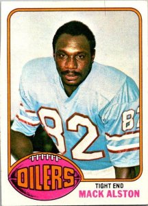 1976 Topps Football Card Mack Alston Houston Oilers sk4606