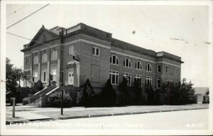 Breckenridge Texas TX First Baptist Church Real Photo Vintage Postcard