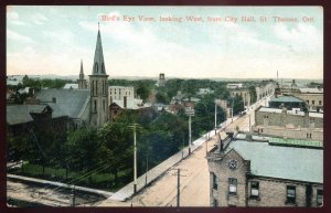 dc1470 - ST. THOMAS Ontario Postcard 1900s Birds Eye View