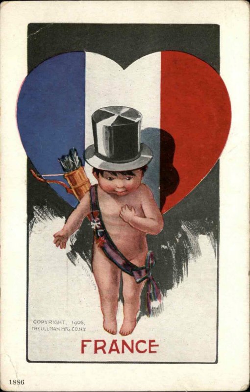 Charles Twelvetrees National Patriotic Cupid Series c1910 Postcard - France