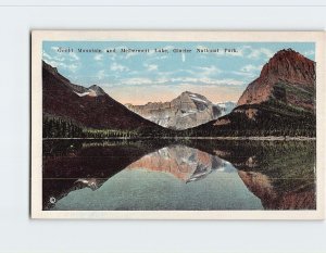 Postcard Gould Mountain and McDermott Lake, Glacier National Park, Montana