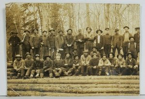 Stacyville, Penobscot Maine Occupational Loggers, by EM Sipprelle Postcard O4