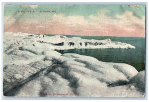 1908 At Calkin's Bay Kenosha Wisconsin WI Lame Deer MT Antique Postcard 