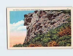 Postcard The Profile Franconia Notch White Mountains New Hampshire USA